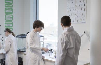 photo of an students doing science experiments