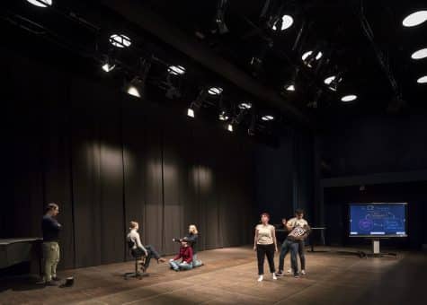 photo of students performing in the auditorium