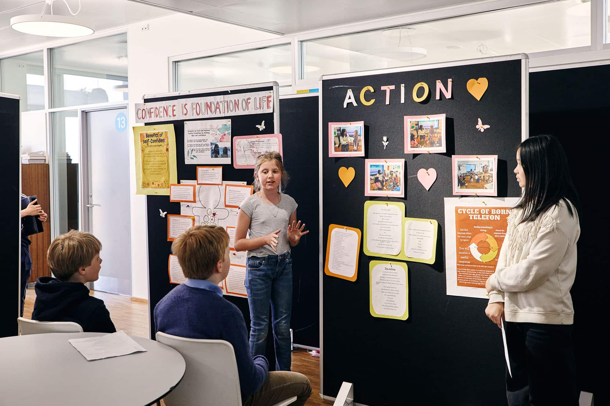 photo of students doing a presentation
