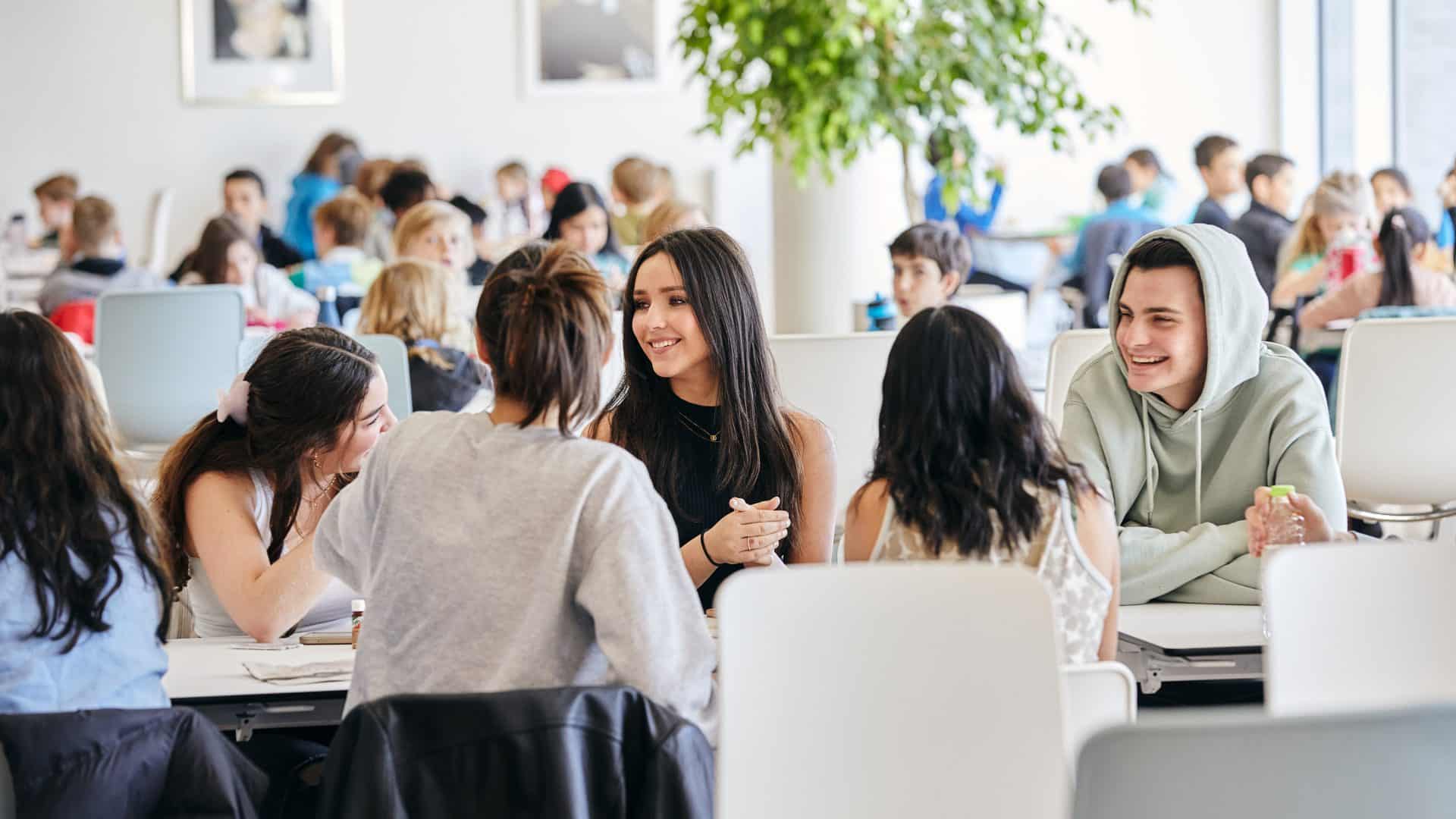 photo of students in the cafeteria