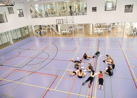 photo of students in the gym