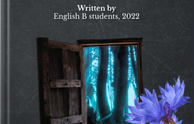 cover of "the open door" book written by English B students, 2022