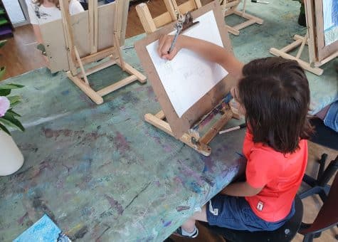 Picture of student drawing from summer school 2023