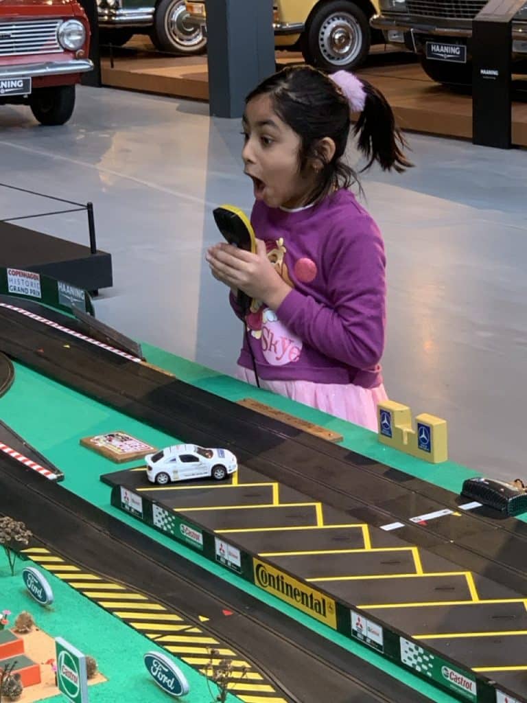 Kindergarten student playing
