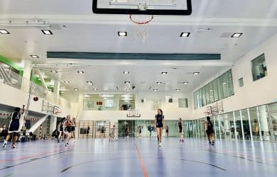 CIS basketball team playing