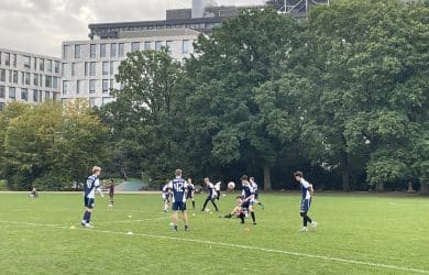 CIS Football team playing